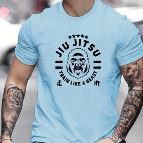 Jiu Jitsu "Train Like a Beast" Crew Neck T-shirt Size Small - Picture 2 of 7